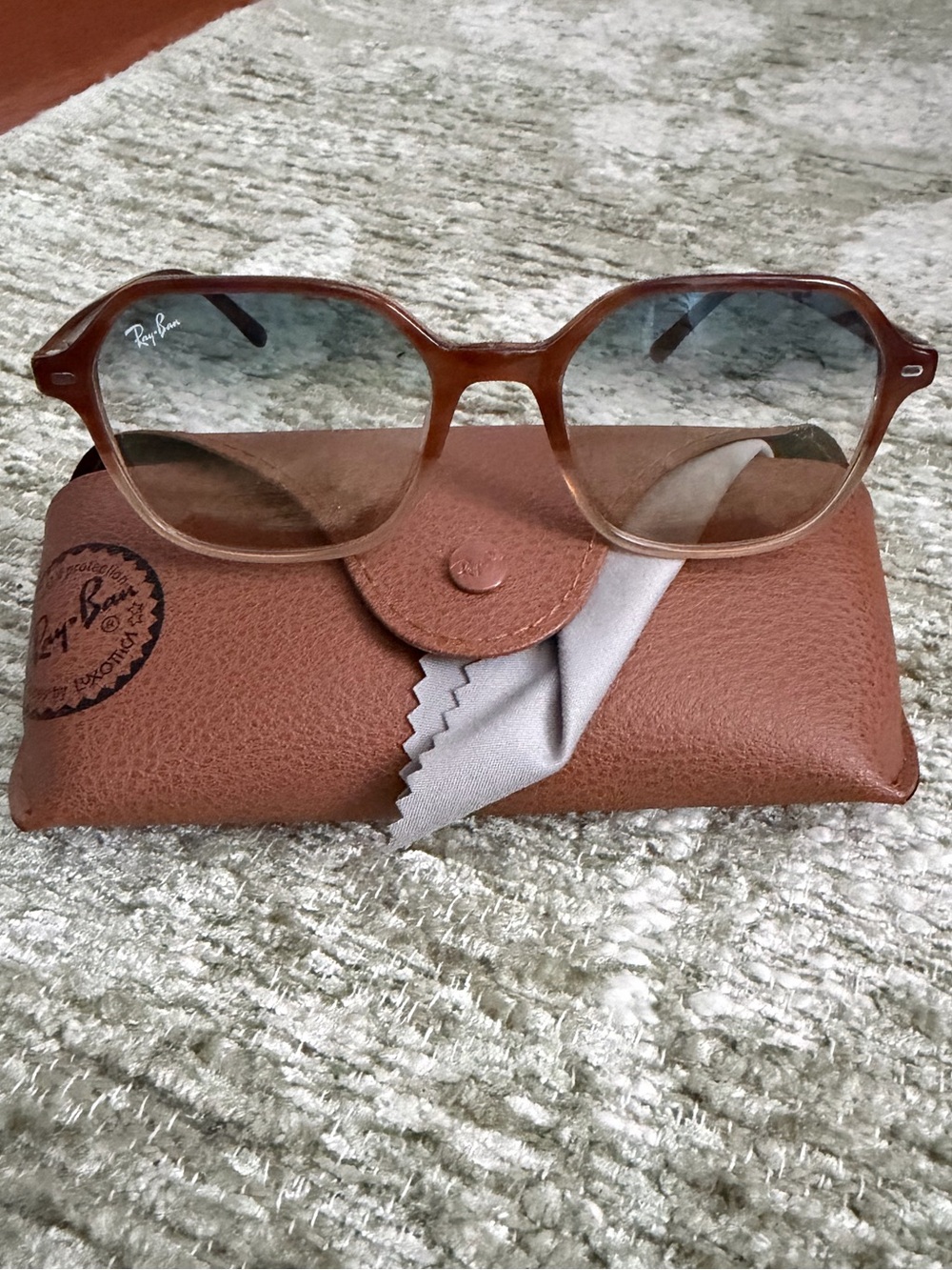 Ray-Ban Women’s Brown Ombre Sunglasses with Gradient Lenses